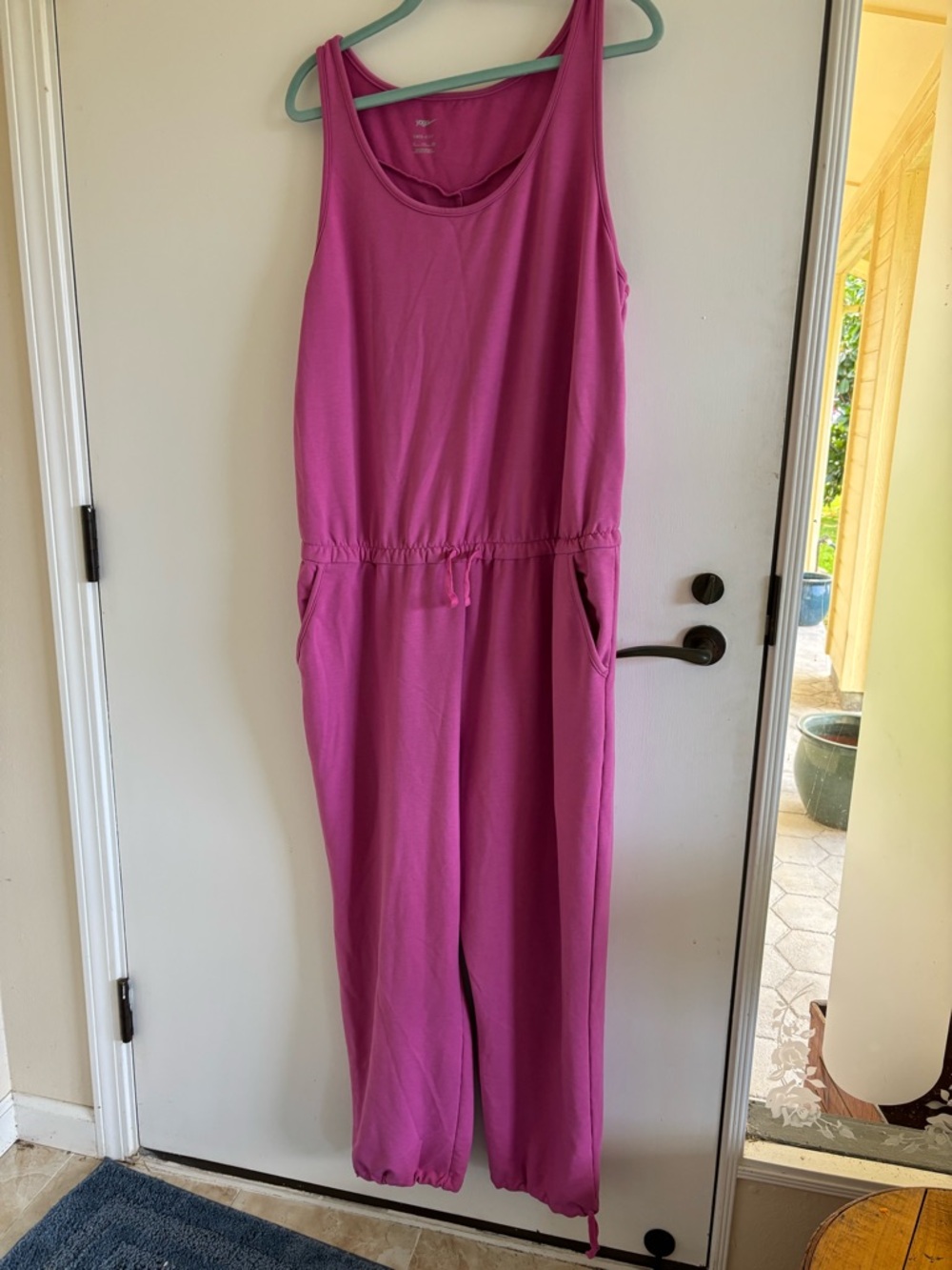 Nike Yoga Dri-Fit Women's Jumpsuit in Cosmic Fuschia Pink athleisure loungewear - Picture 2 of 10